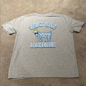 GOAT USA Lacrosse Kids' Gray Short Sleeve Tee